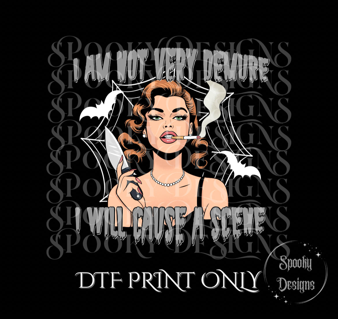 Not Very Demure DTF print