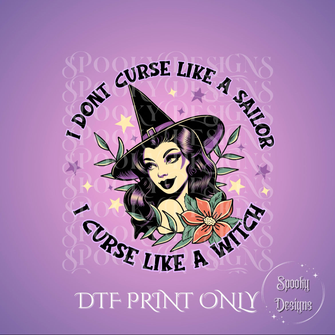 Curse Like a Witch DTF print