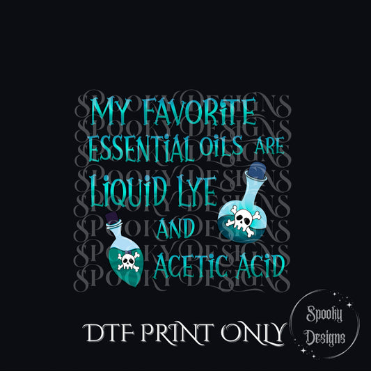 Favorite Essential Oils DTF print