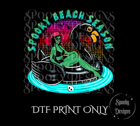 Spooky Beach Season DTF print