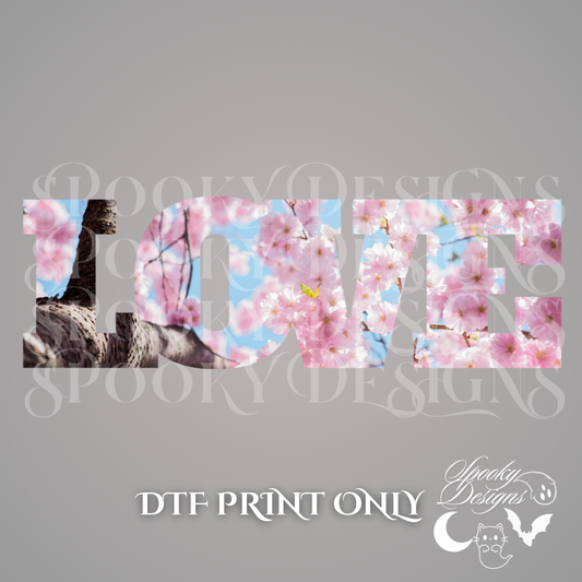 Cherry Blossom Tree LOVE DTF print