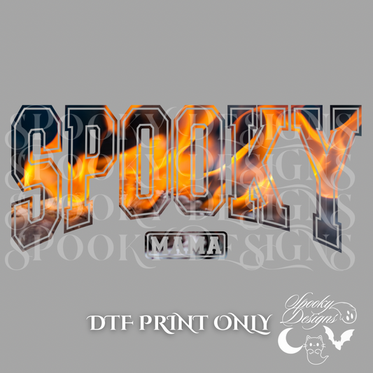 Campfire Spooky Mama DTF print